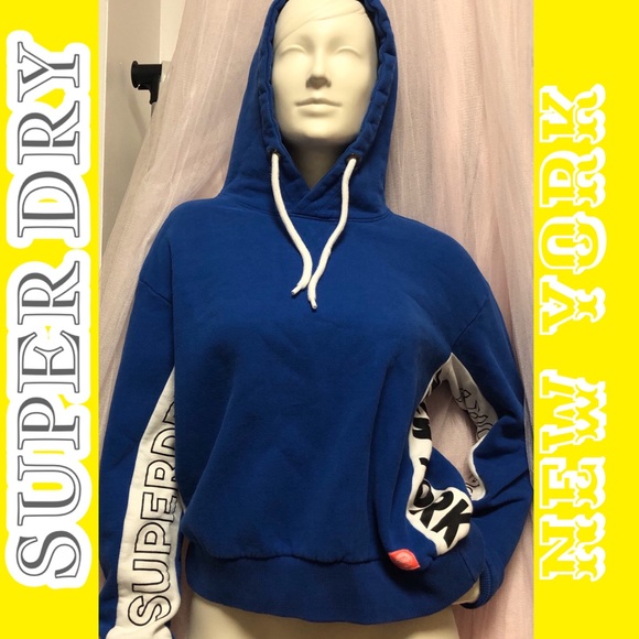 Superdry Tops - SUPER DRY NEW YORK  BLUE SWEATSHIRT